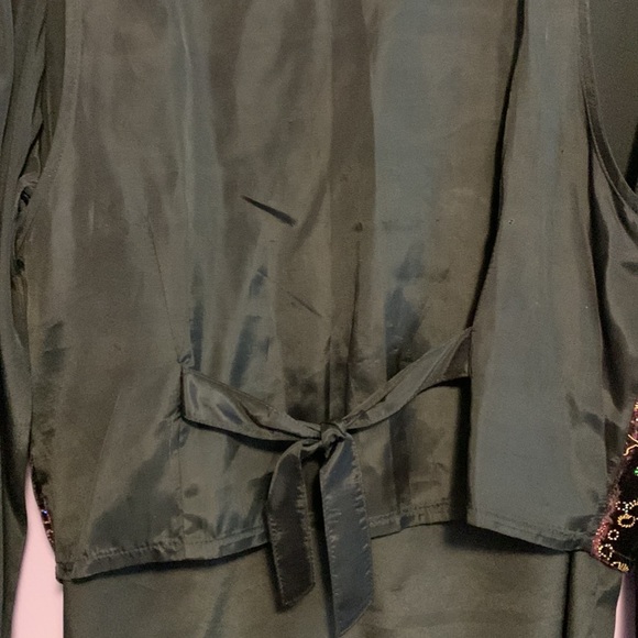 Vintage Impressions of Canada Black Velvet Gold Bow Vest - Picture 7 of 13